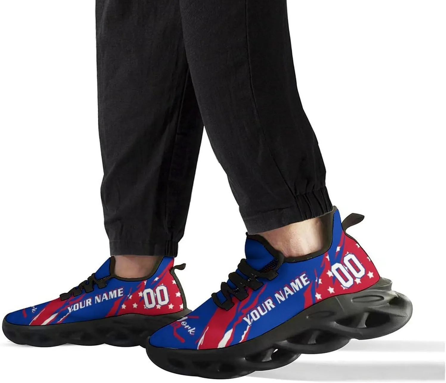 Custom Hockey Sneakers Personalized Breathable Fans Gifts Add Name & Number Workout Athletic Gym Slip-on Shoes for Men Women