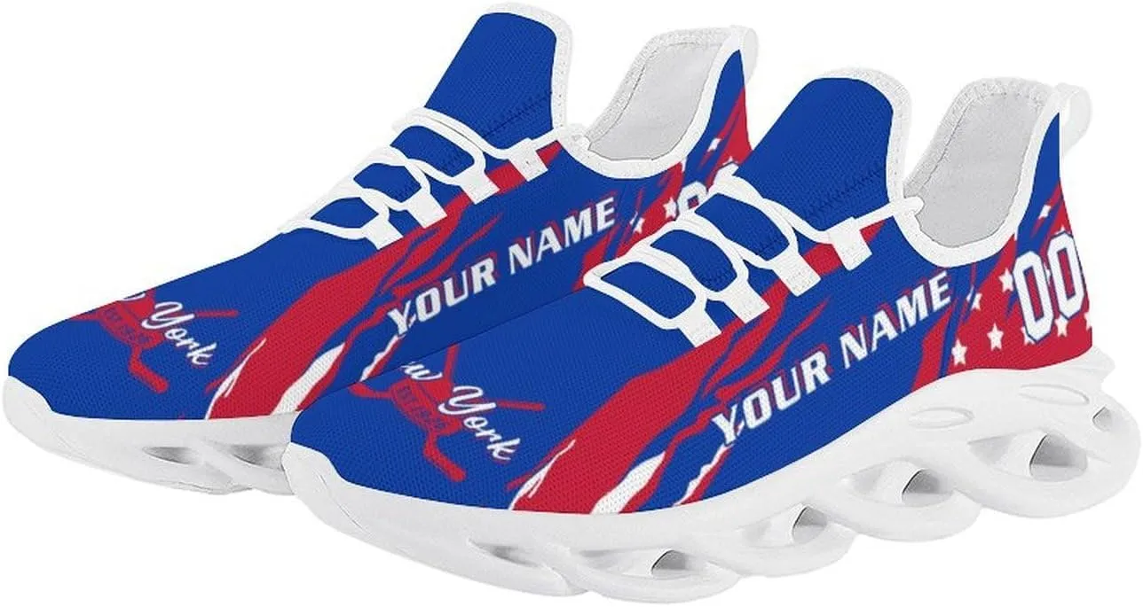 Custom Hockey Sneakers Personalized Breathable Fans Gifts Add Name & Number Workout Athletic Gym Slip-on Shoes for Men Women