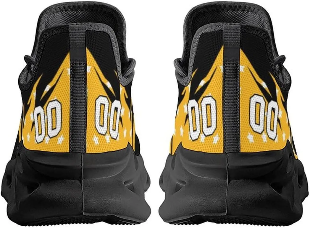 Custom Hockey Sneakers Personalized Breathable Fans Gifts Add Name & Number Workout Athletic Gym Slip-on Shoes for Men Women