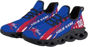 Custom Hockey Sneakers Personalized Breathable Fans Gifts Add Name & Number Workout Athletic Gym Slip-on Shoes for Men Women