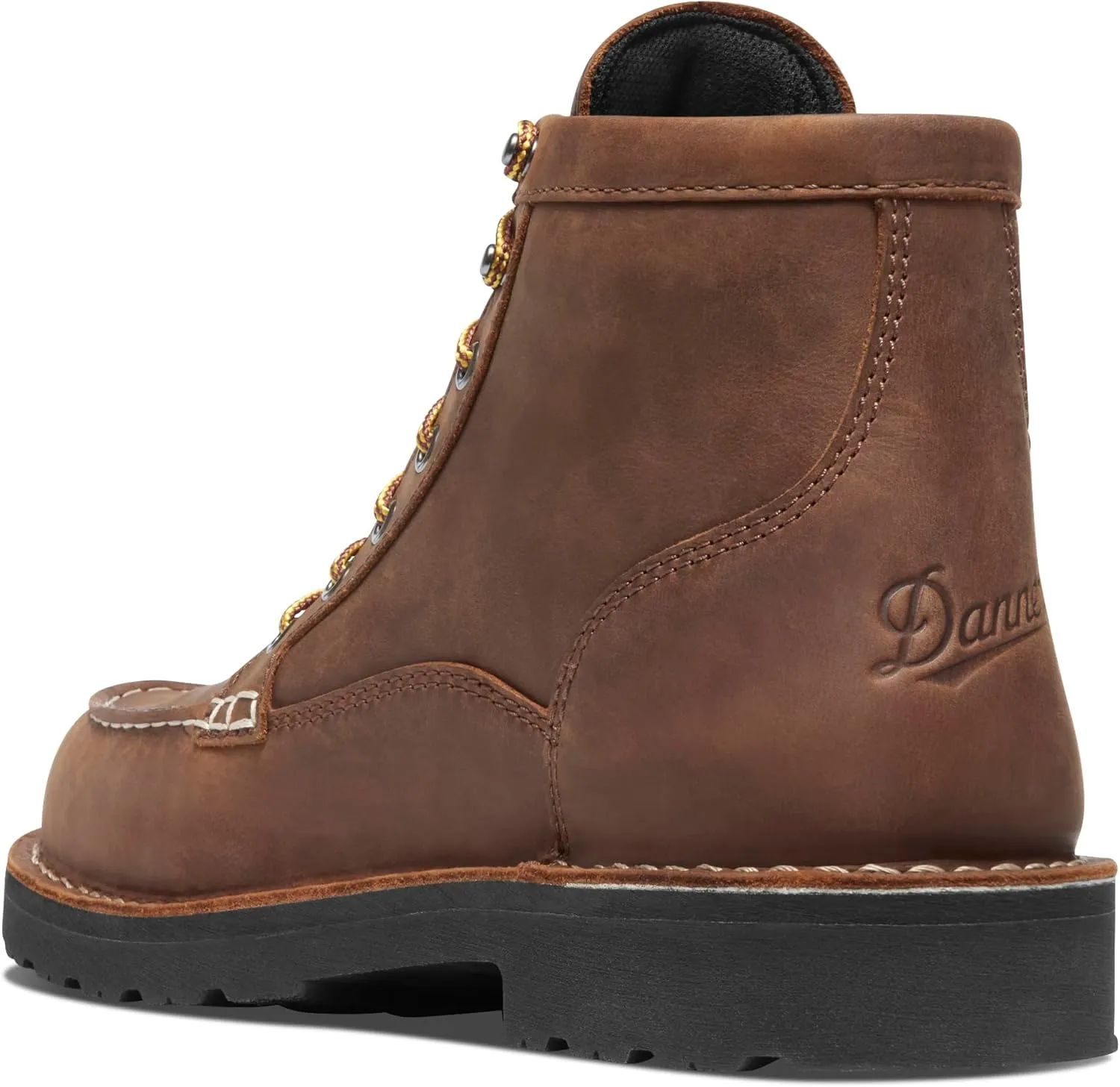 Danner 6” Bull Run Moc Toe Work Boots for Men - Oiled Full-Grain Leather Upper with Non Slip Wedge Outsole and 3-Density Cushion Footbed, EH Resistant