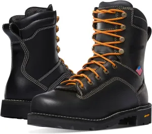 Danner 8” Quarry USA Waterproof Work Boots for Men - Full-Grain Leather with Gore-Tex, 3-Density Cushion Footbed & Traction Heel Outsole, EH Resistant