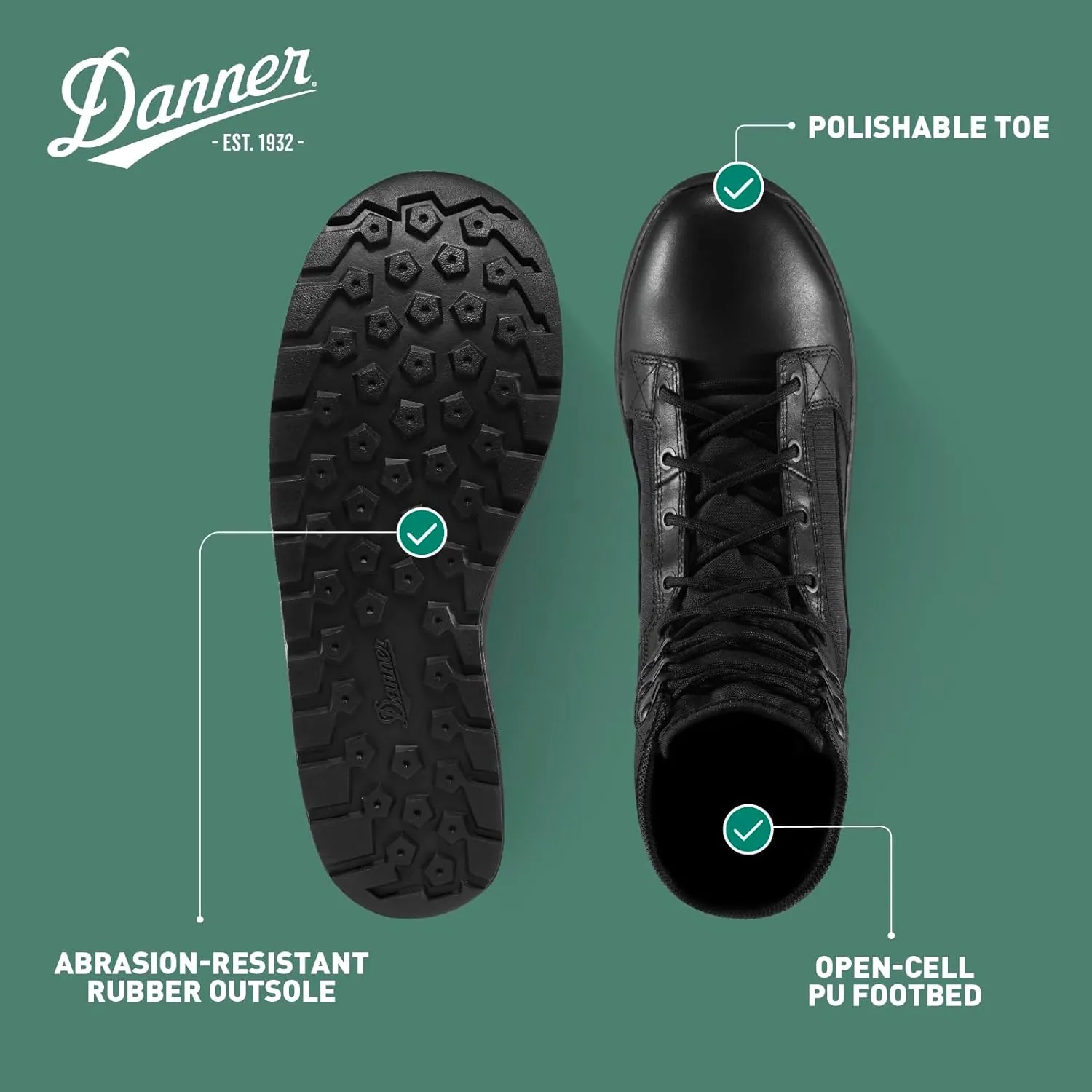 Danner Tachyon 8” Tactical Boots for Men - Ultralight Fast Drying Upper with Abrasion-Resistant Toe, Comfort Footbed, and Non Slip Traction Outsole