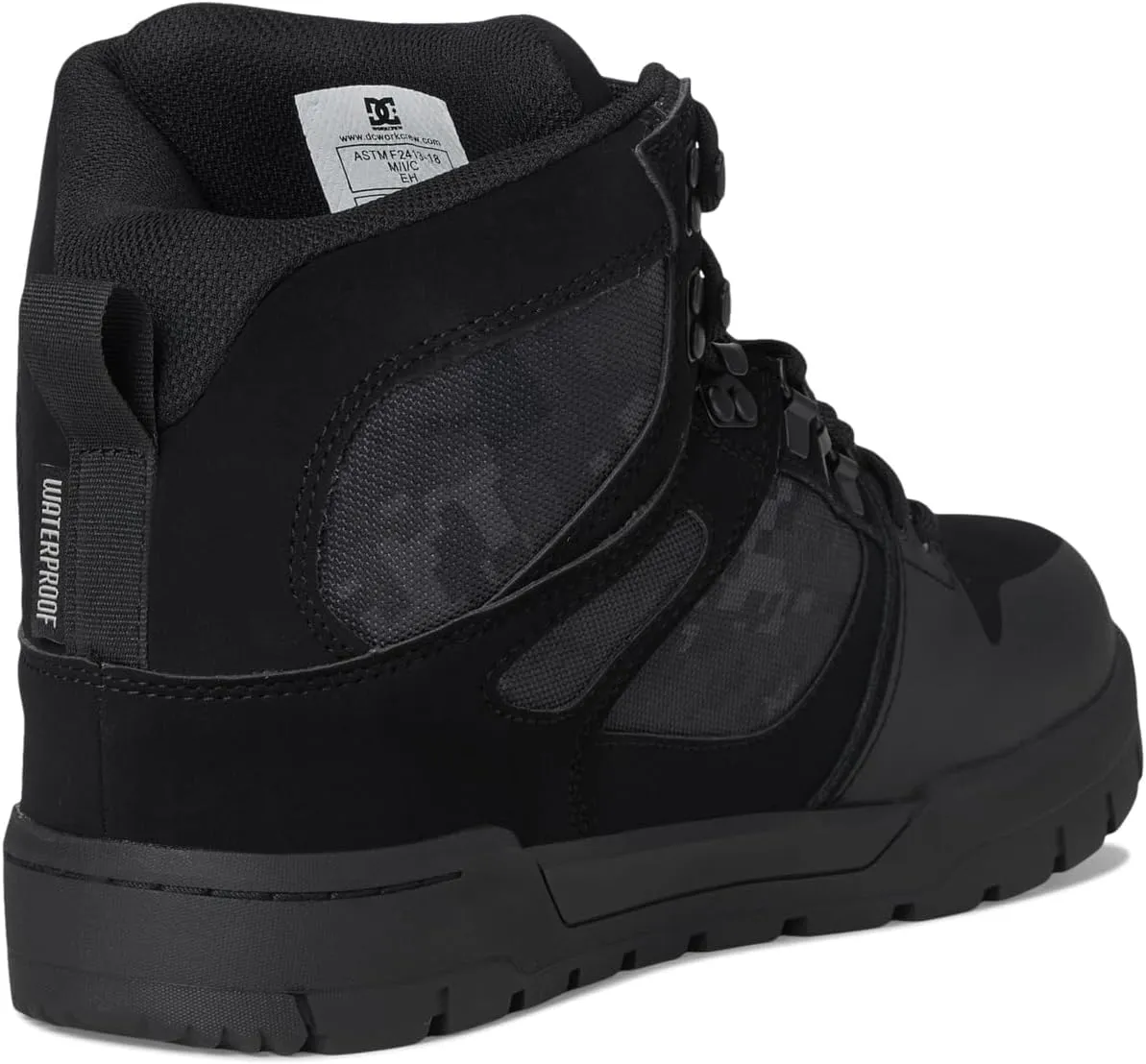 DC Men's Pure Work Black Camo Composite Toe Boots Construction Shoe