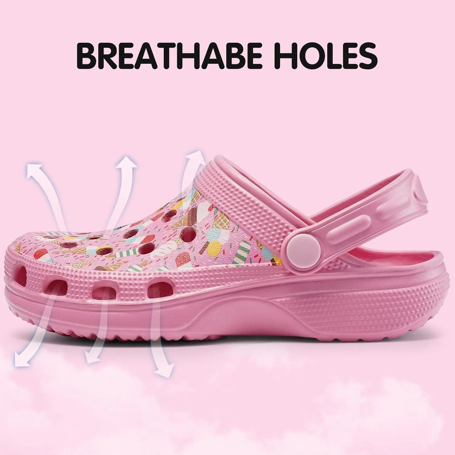 Dodow Kids Girls Clogs Garden Sandals Boys Classic Closed Toe Shoes Slides Toddler Slip on Water Shower Beach Pool Slippers