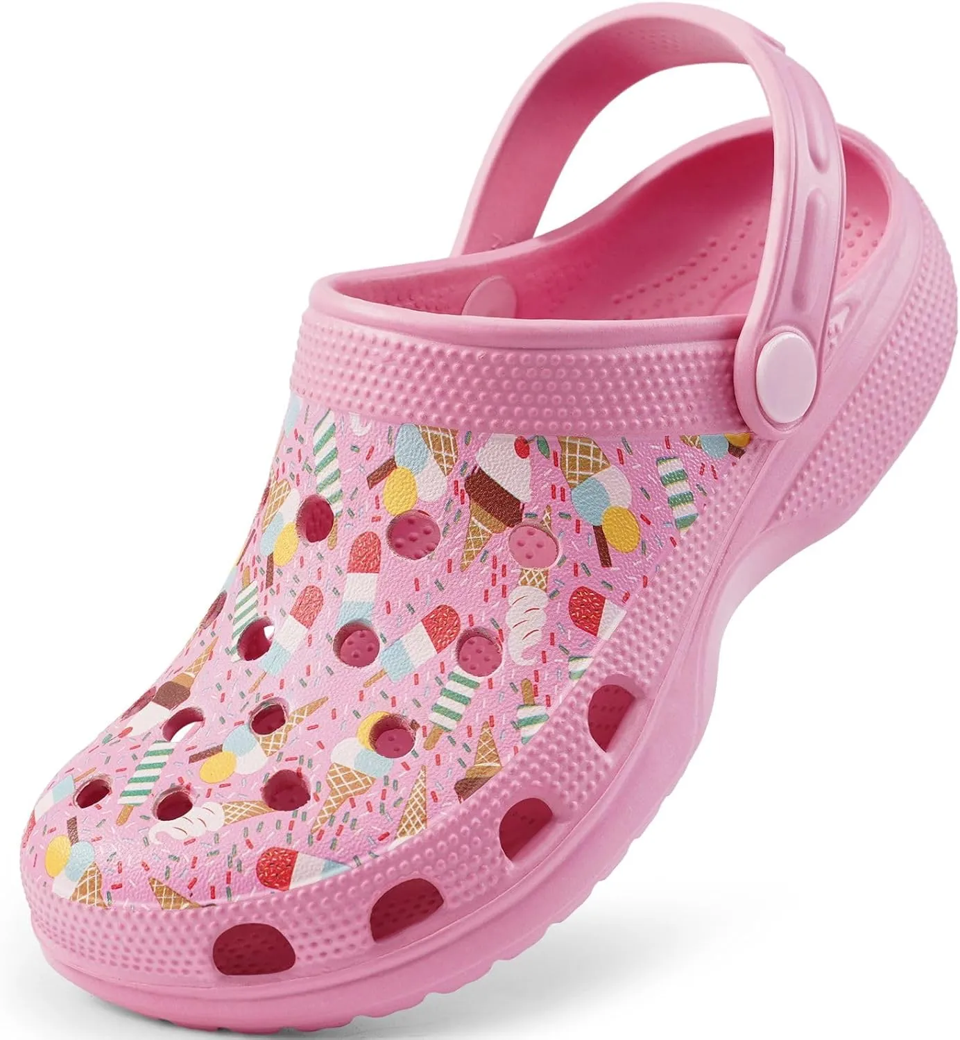 Dodow Kids Girls Clogs Garden Sandals Boys Classic Closed Toe Shoes Slides Toddler Slip on Water Shower Beach Pool Slippers