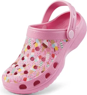 Dodow Kids Girls Clogs Garden Sandals Boys Classic Closed Toe Shoes Slides Toddler Slip on Water Shower Beach Pool Slippers