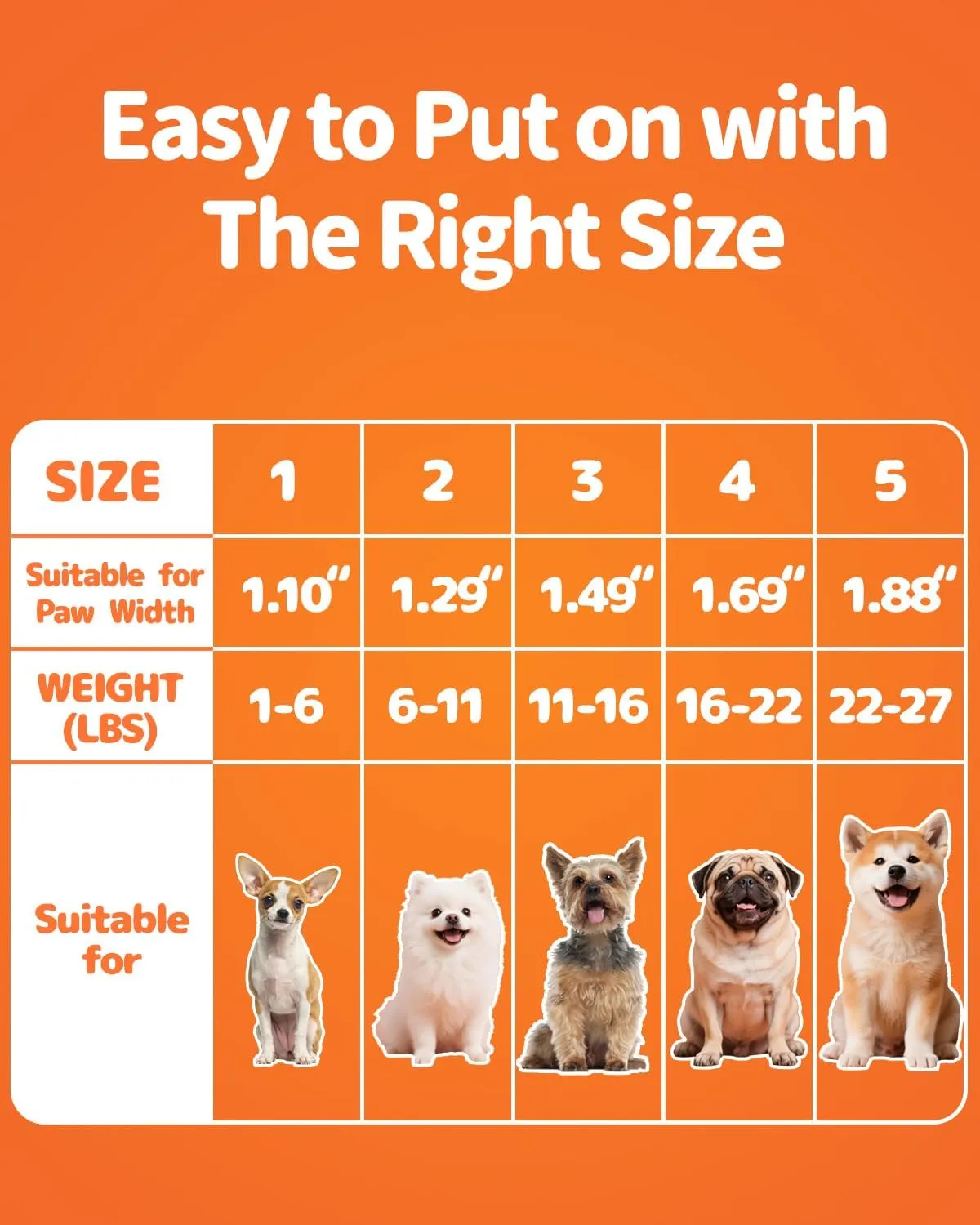 Dog Shoes for Small Dogs, Double Binding Straps Puppy Boots & Paw Protectors for Summer Hot Pavement, Winter Snow Dog Booties with Anti-Slip Rubber Soles for Beach Hardwood Floor Black Size 1