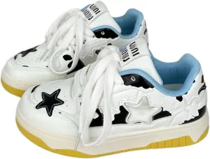 Dopamine Chunky Star Shoes Women Y2K Colorful Platform Tennis Sneakers Spring Fashion Casual Streetwear for Girls Students