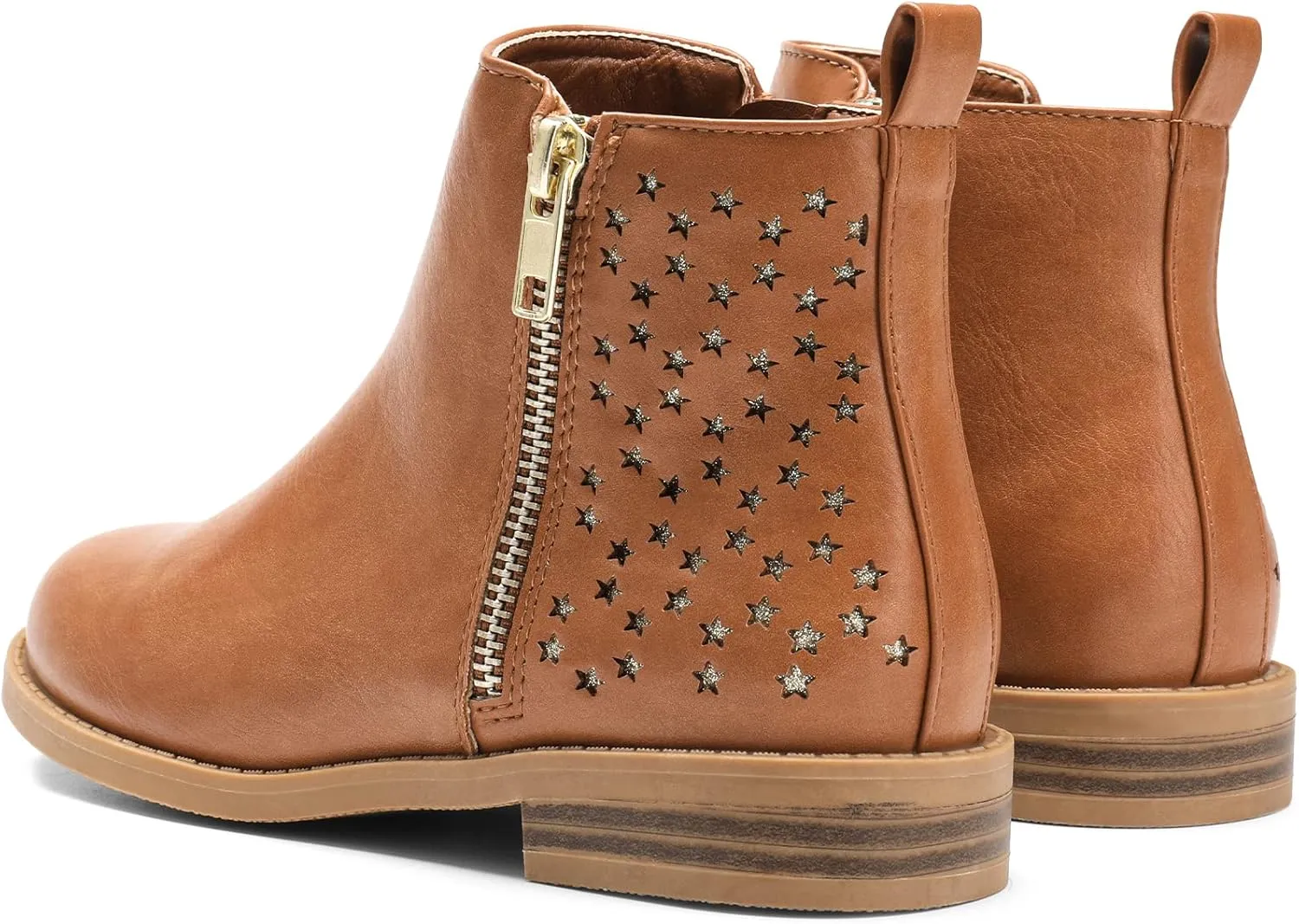 DREAM PAIRS Girls Ankle Boots with Side Zipper Low Heels Toddler/Little Kid/Big Kid