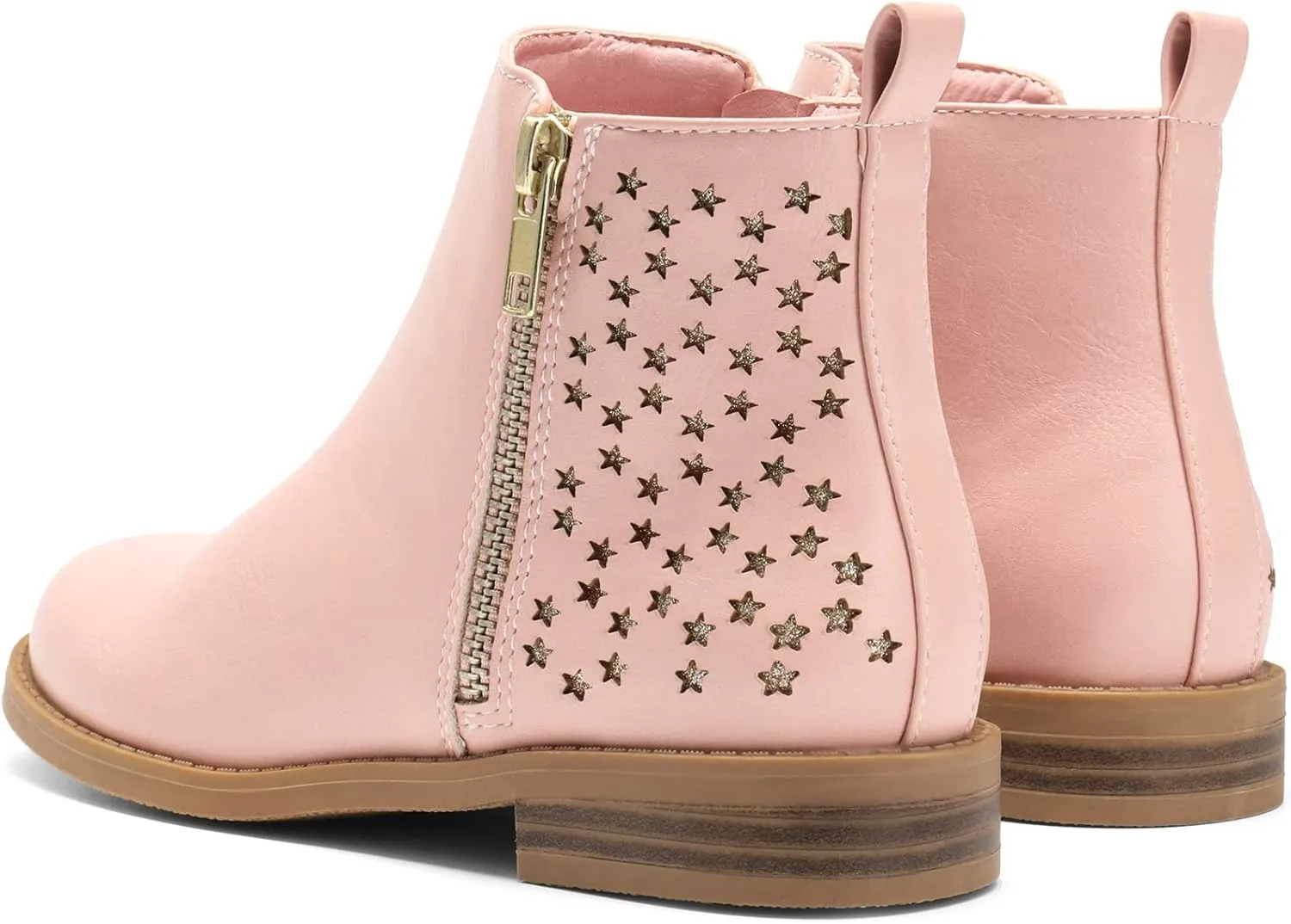 DREAM PAIRS Girls Ankle Boots with Side Zipper Low Heels Toddler/Little Kid/Big Kid