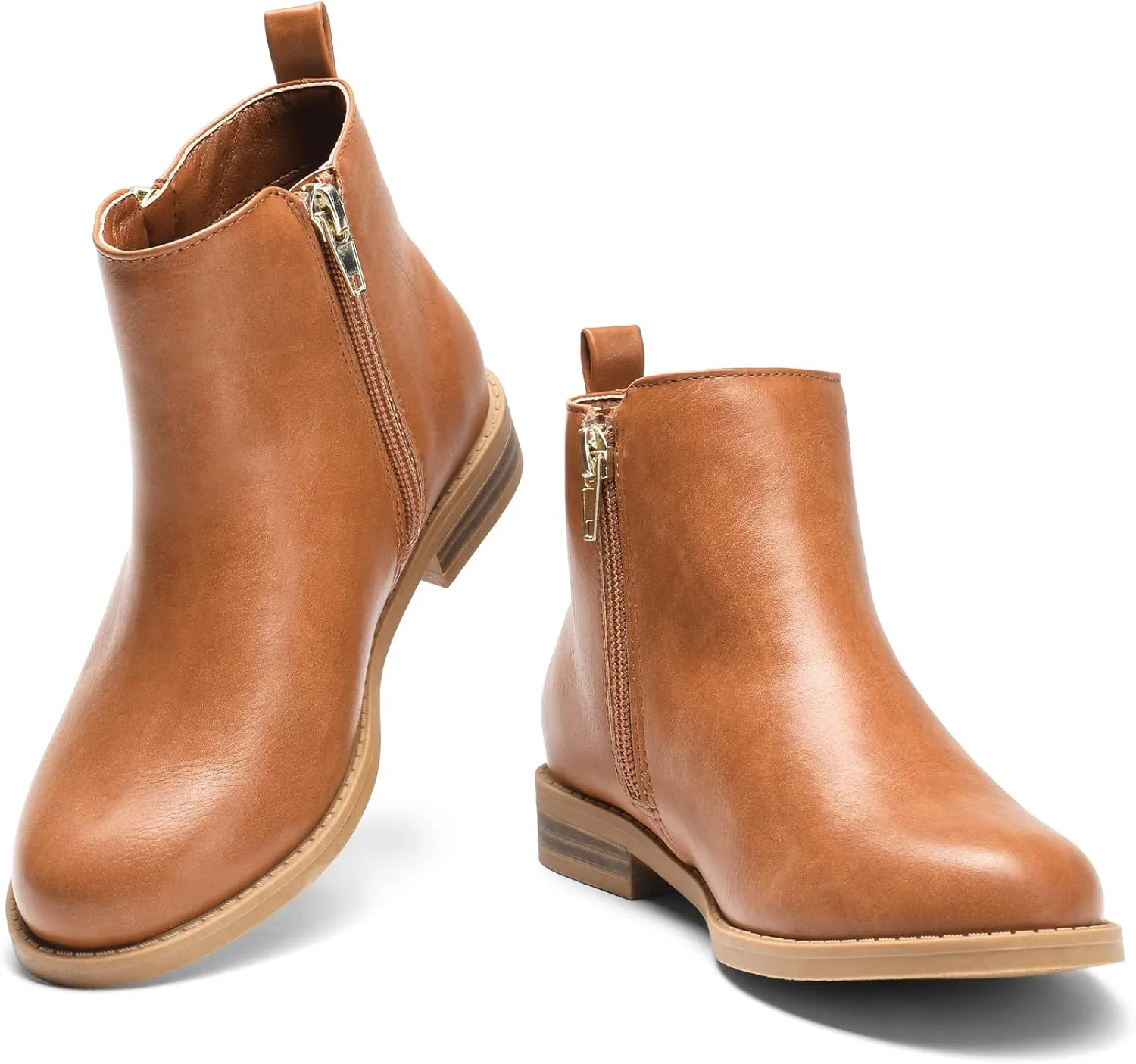 DREAM PAIRS Girls Ankle Boots with Side Zipper Low Heels Toddler/Little Kid/Big Kid