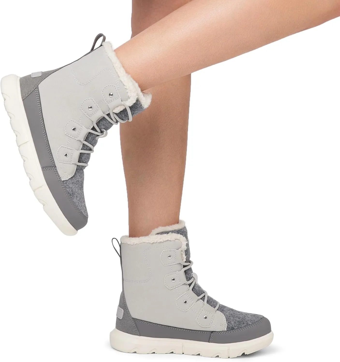 DREAM PAIRS Womens Winter Boots Cozy Faux Fur Anti-Slip Snow Boots Lace Up Comfort Stylish Ankle Booties for Cold Weather City Walk