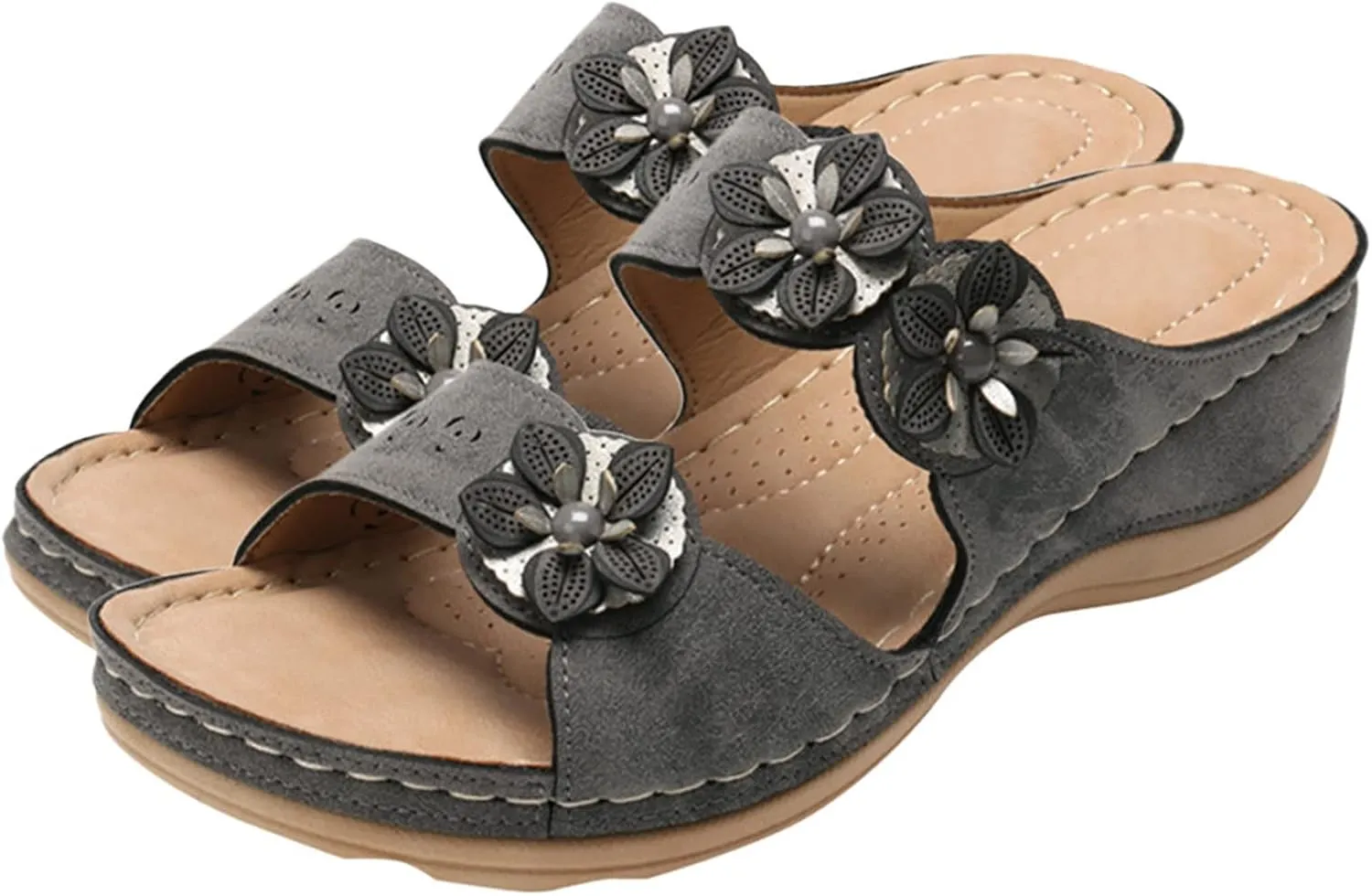 Dress Sandals for Women, Sandals Women Premium Orthopedic Open Toe Sandals Retro Anti-Slip Breathable Sandals