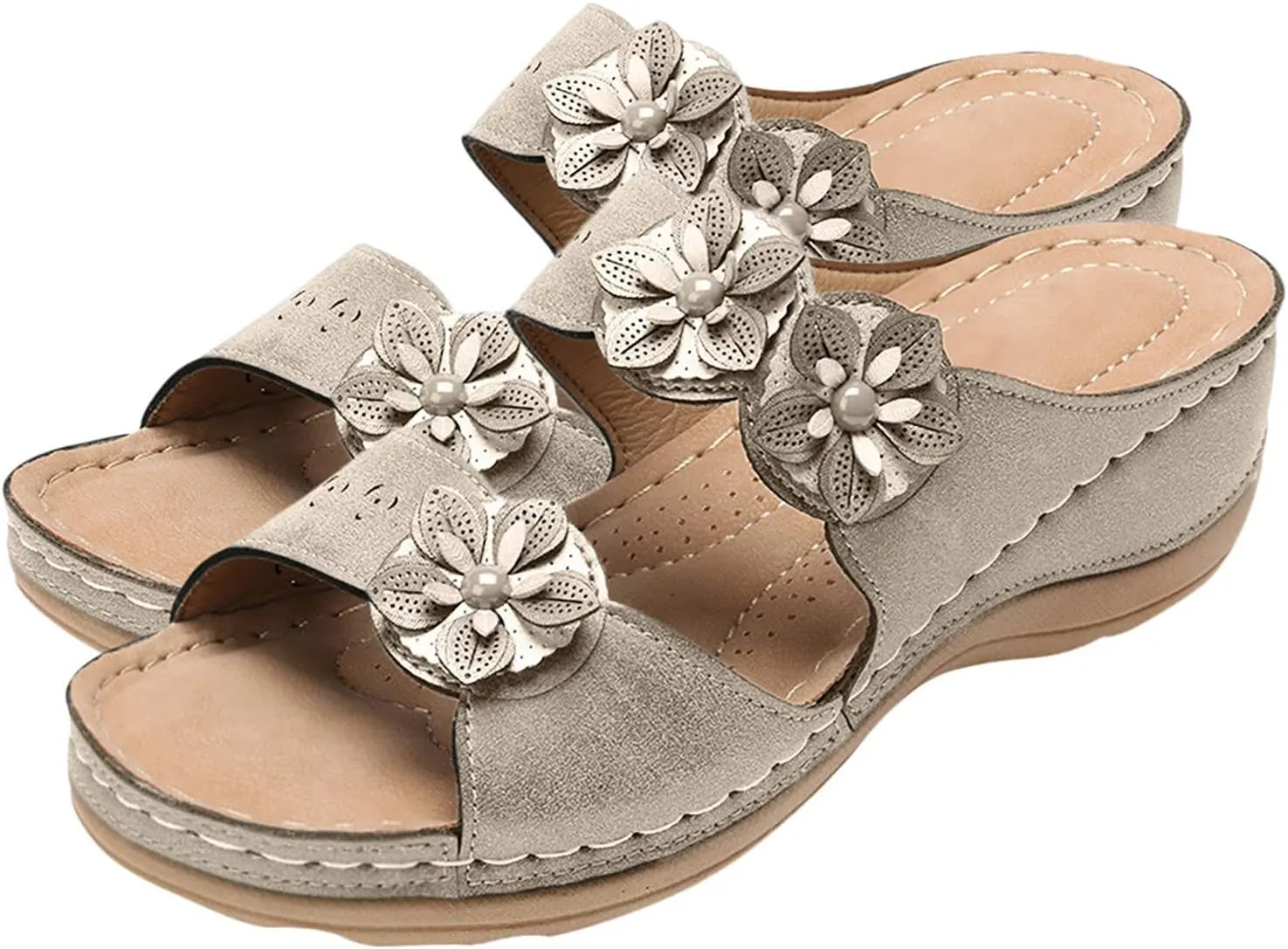 Dress Sandals for Women, Sandals Women Premium Orthopedic Open Toe Sandals Retro Anti-Slip Breathable Sandals