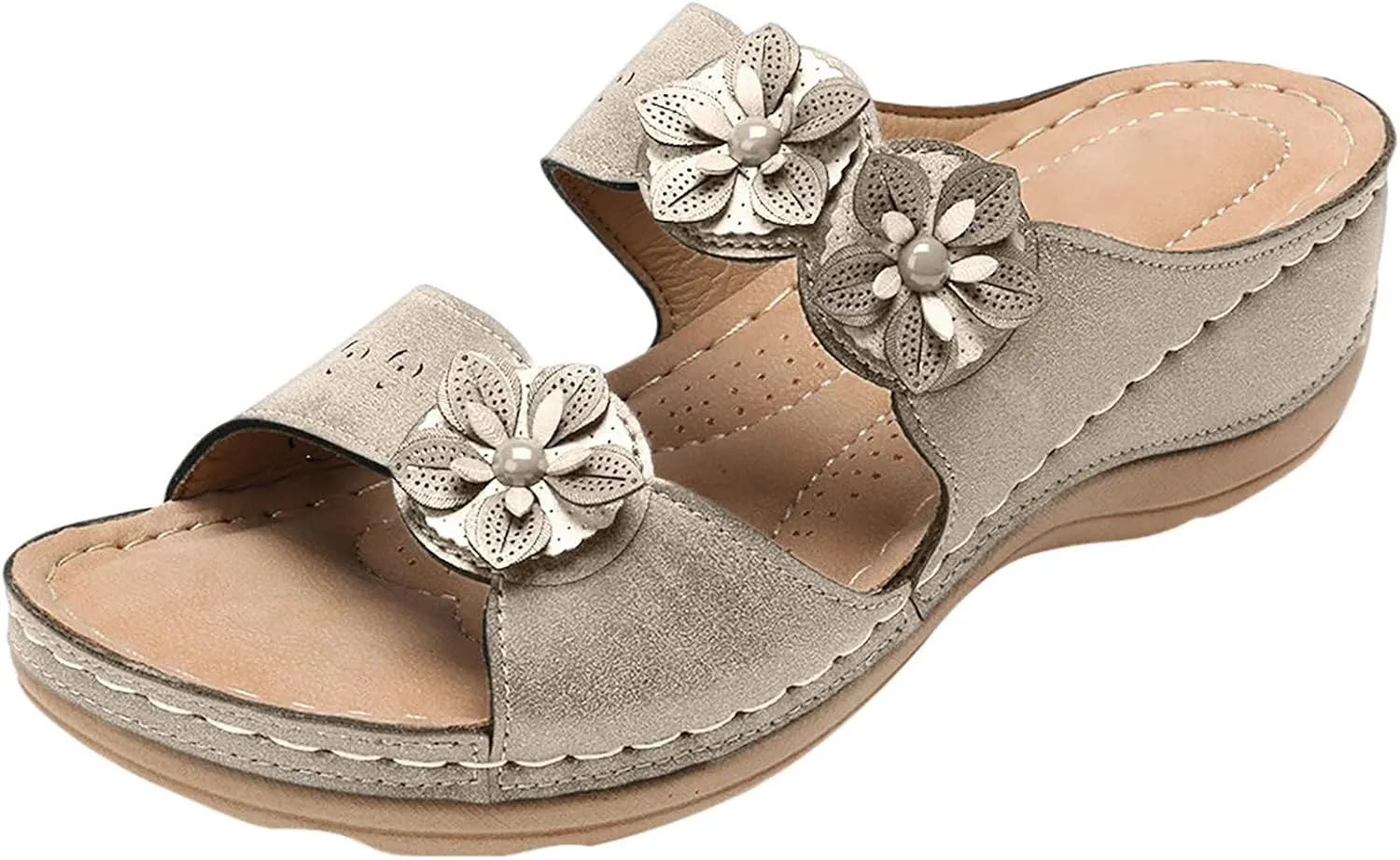 Eduavar Sandals for Women Dressy, Sandals Women Dressy Summer Retro Sandals Open Toe Anti-Slip Comfy Walking Sandals