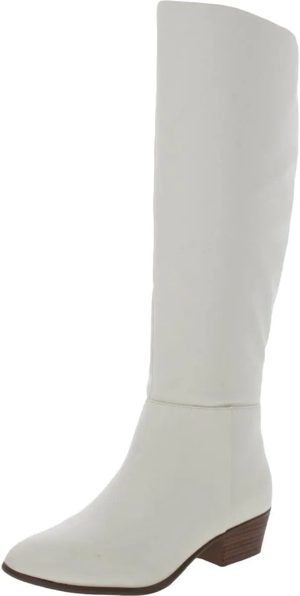 Esprit Womens Treasure Faux Leather Dress Boots, White, Size 6.5