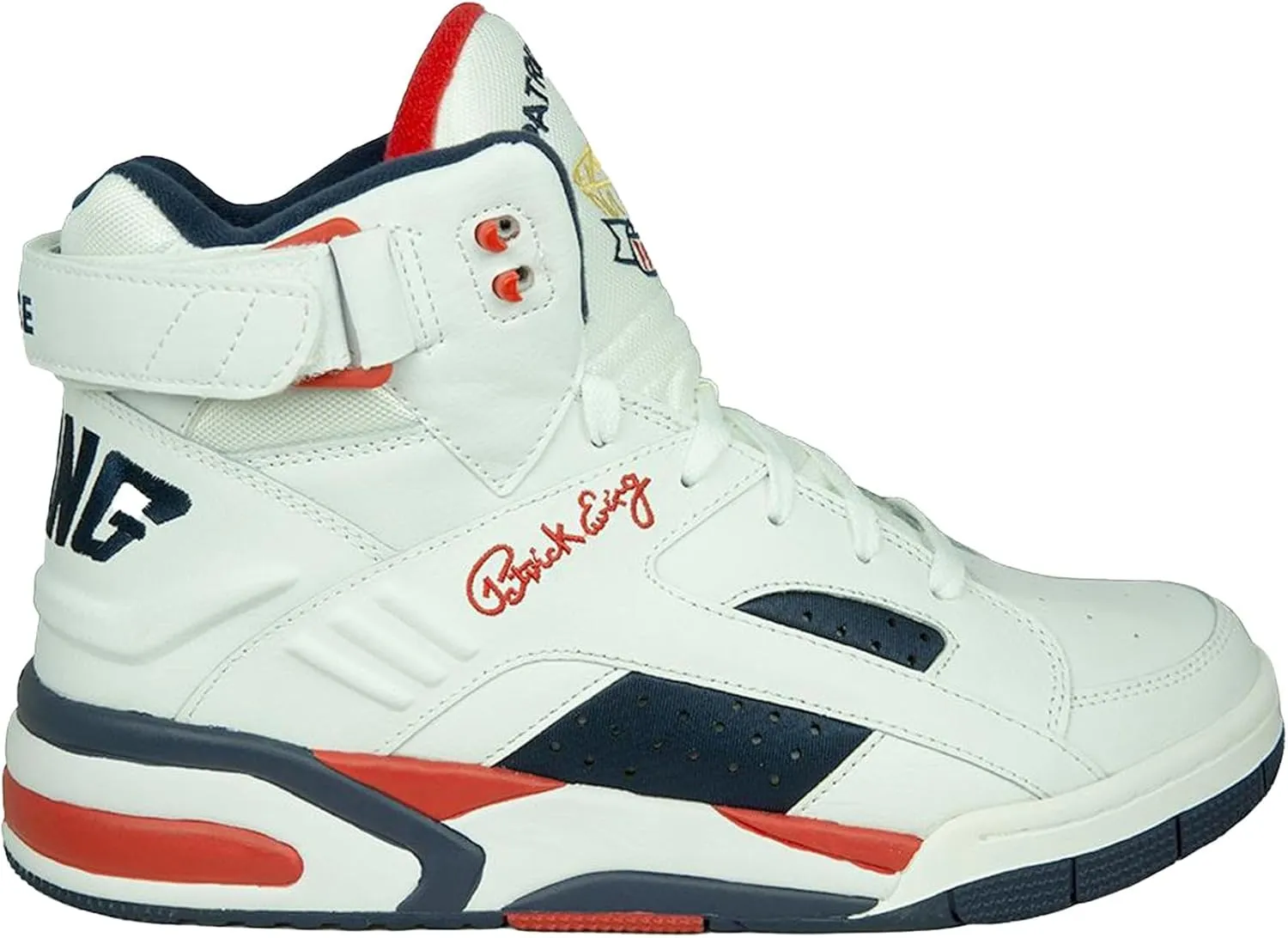 Ewing Patrick Athletics Eclipse OG Sneakers White/Navy/Red USA Dream Team 1992 Olympic Edition Leather Upper