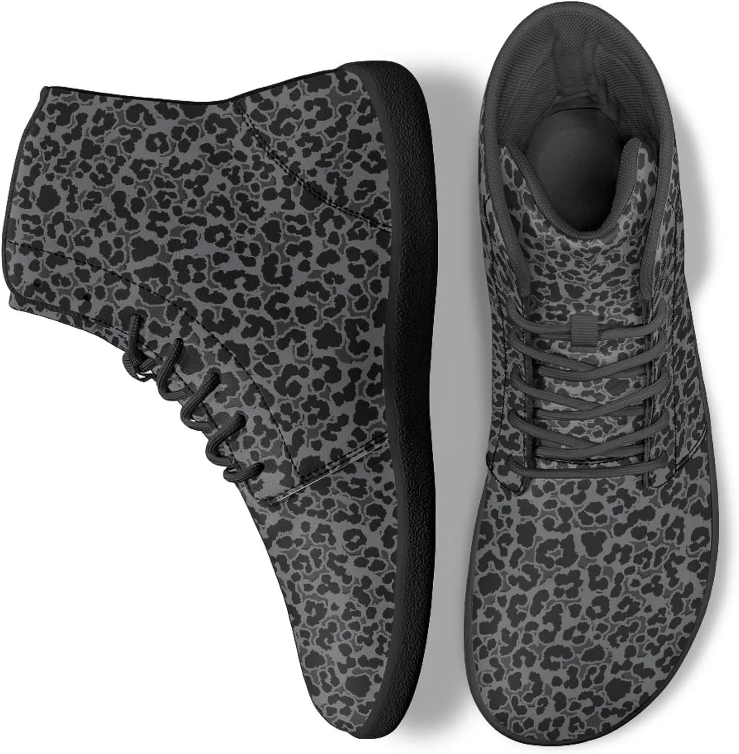 Fashion Print Womens Mens High Top Barefoot Sneakers Flat Shoes