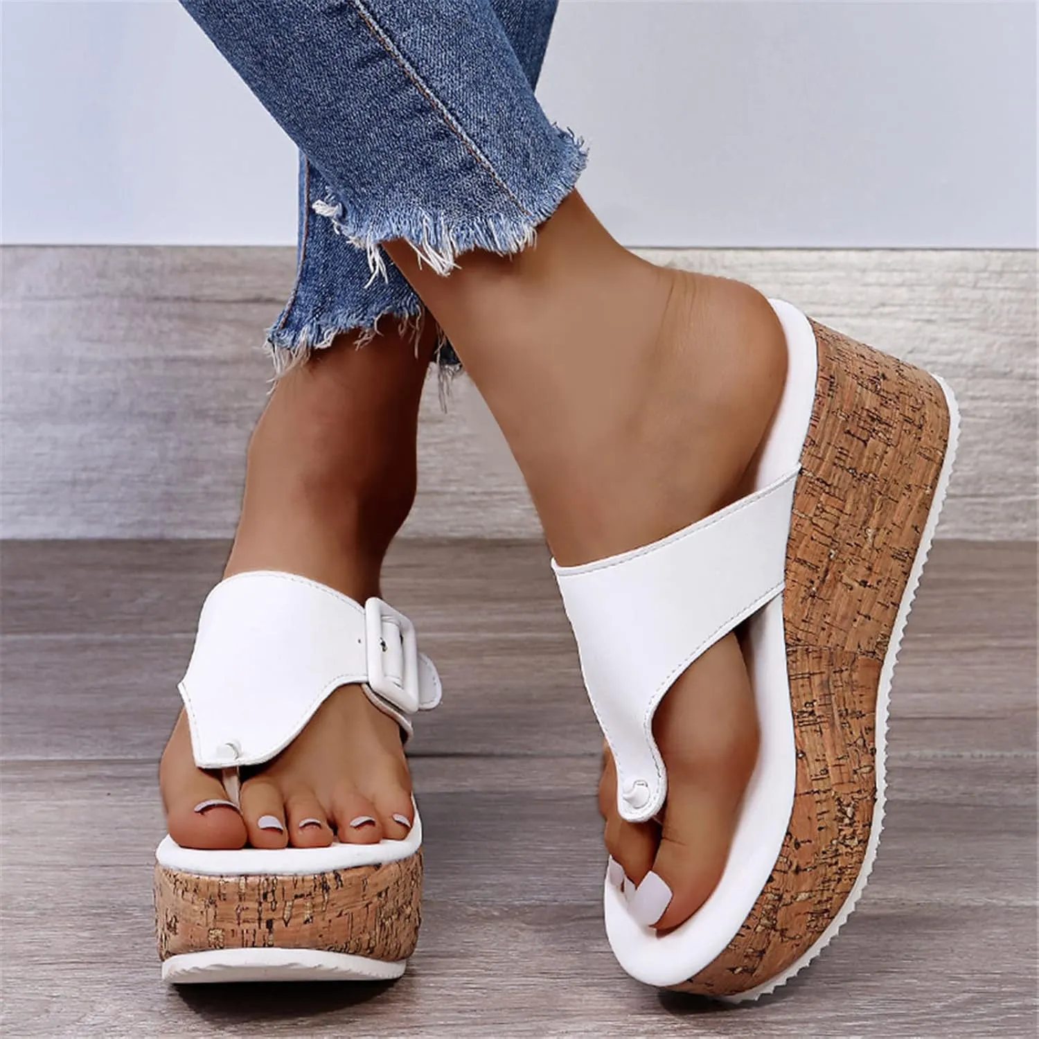 Flip Flops Arch Support Womens Platform Sandals Women Chunky Heel 2023 Sandals for Woman
