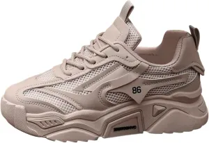 Flying Weaving Sneakers Women Fall and Winter Fashion Round Head Lace Up Casual Shoes Thick Bottom Men Water Shoe