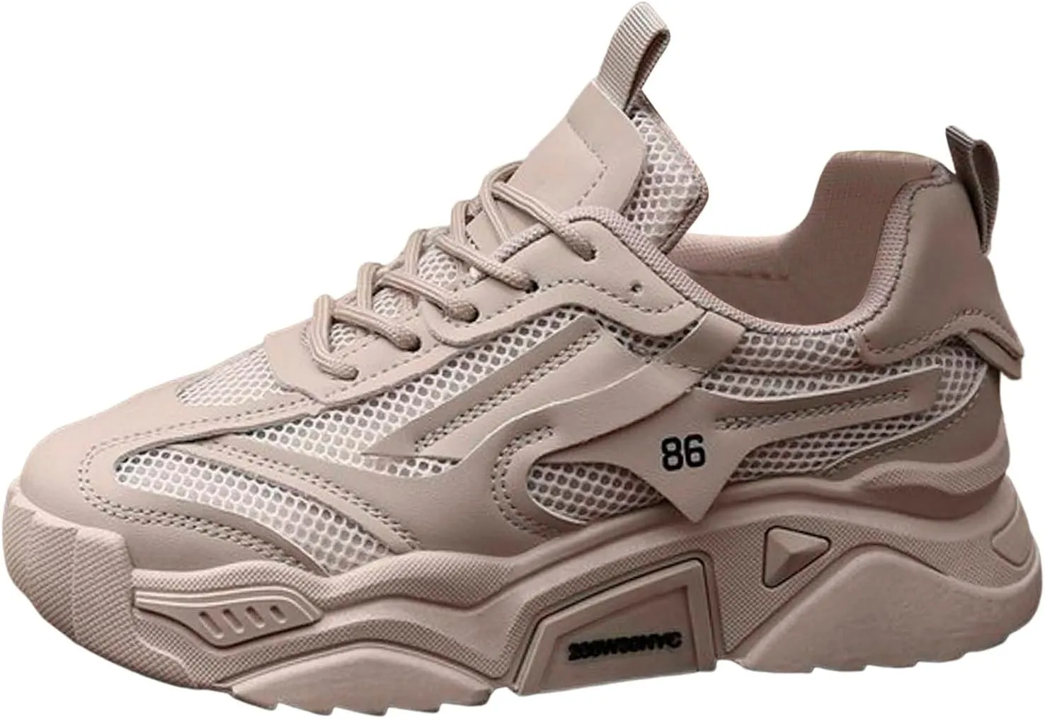 Flying Weaving Sneakers Women Fall and Winter Fashion Round Head Lace Up Casual Shoes Thick Bottom Men Water Shoe