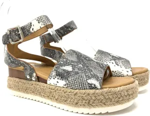 Forever Link Women Open Toe Ankle Strap Espadrilles Flatform Wedge Casual Sandal