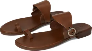Free People Women's Barcelona Slip On Sandal Slides, Luggage Leather, 6