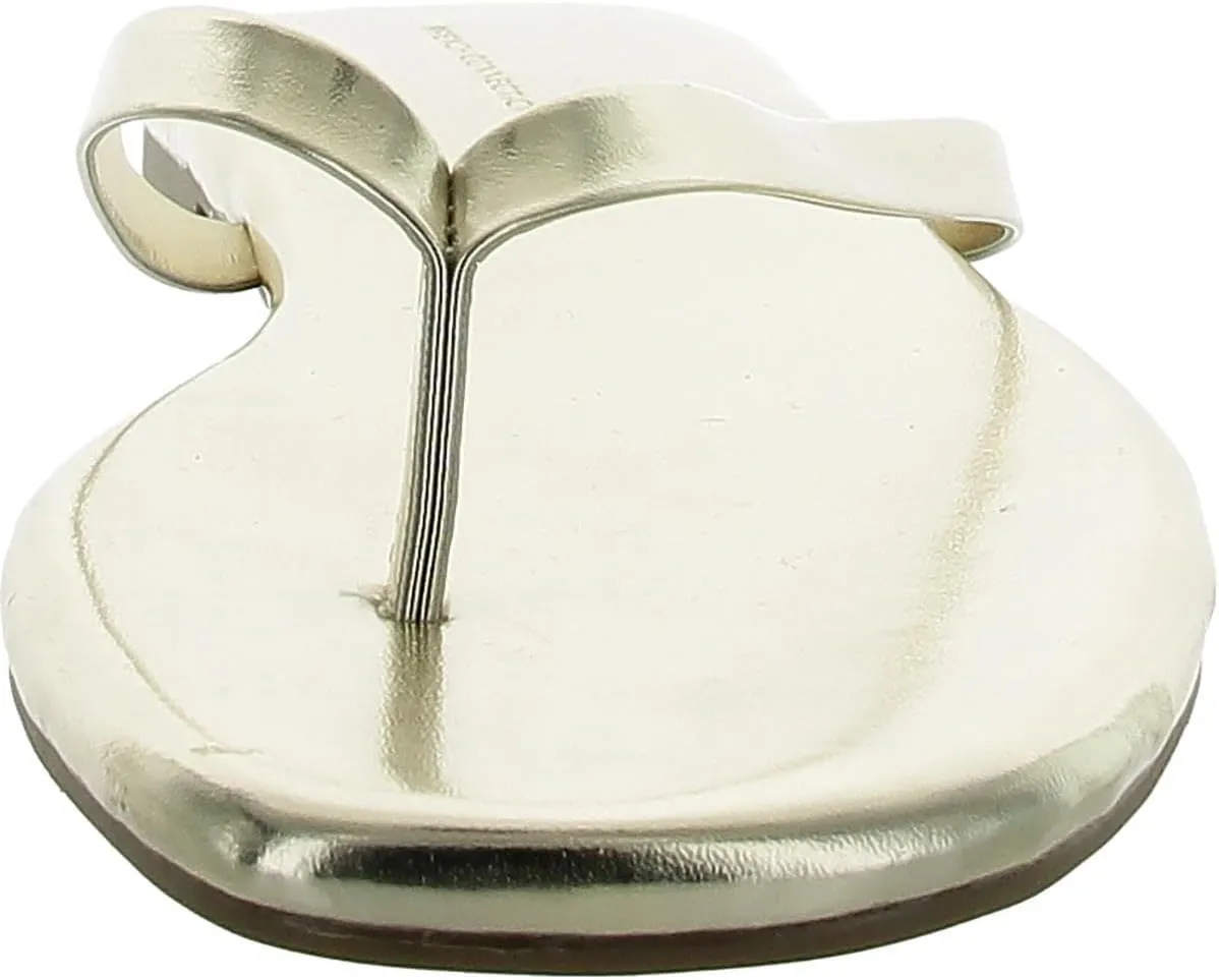 French Connection Womens Morgan Vegan Leather Slip On Thong Sandals