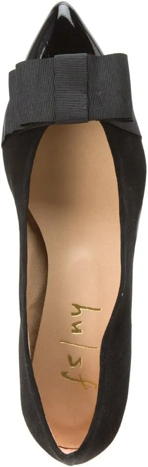 French Sole Onstage Black Suede/Croco