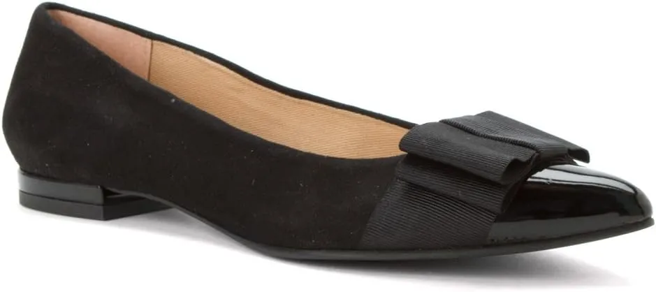 French Sole Onstage Black Suede/Croco