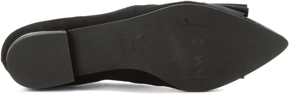 French Sole Onstage Black Suede/Croco
