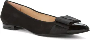 French Sole Onstage Black Suede/Croco