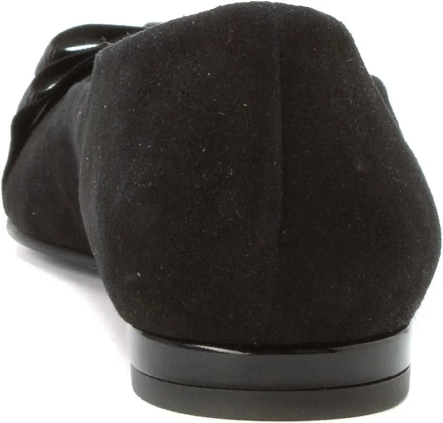 French Sole Onstage Black Suede/Croco