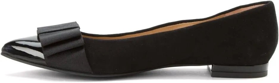 French Sole Onstage Black Suede/Croco