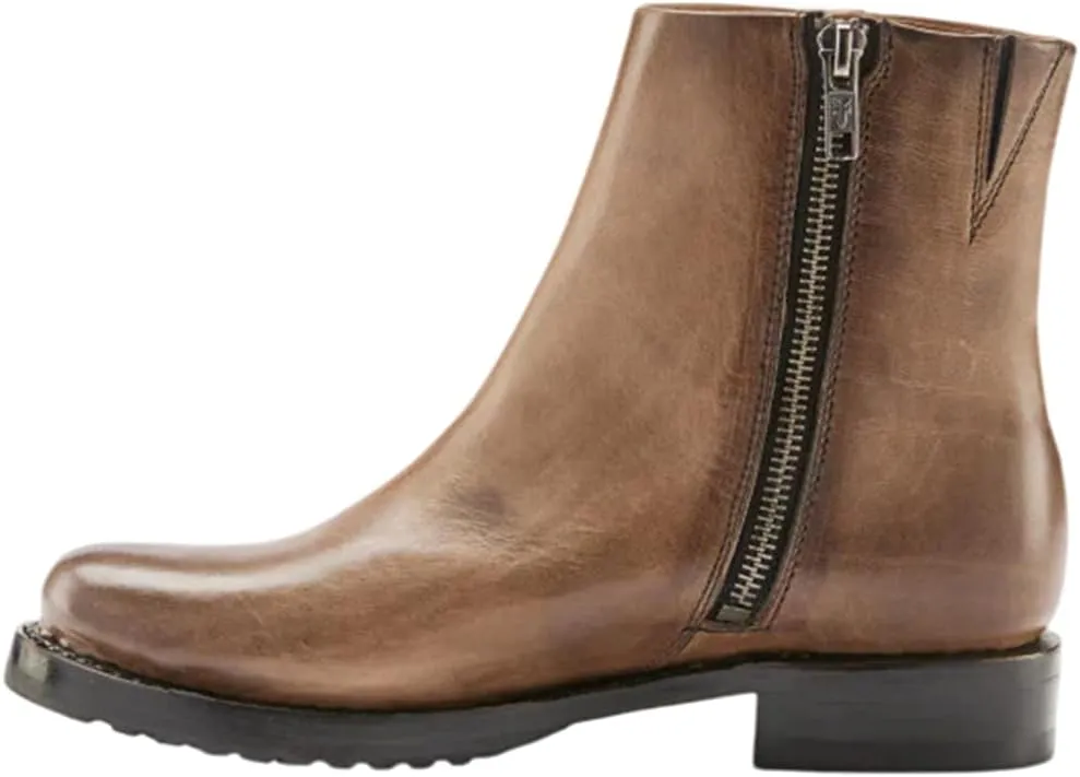 Frye Veronica Inside Zip 6” Booties for Women Made from Premium Leather with Leather Lining and Welt-Constructed Leather & Rubber Traction Outsole