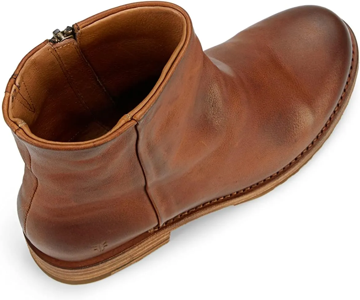 Frye Veronica Inside Zip 6” Booties for Women Made from Premium Leather with Leather Lining and Welt-Constructed Leather & Rubber Traction Outsole