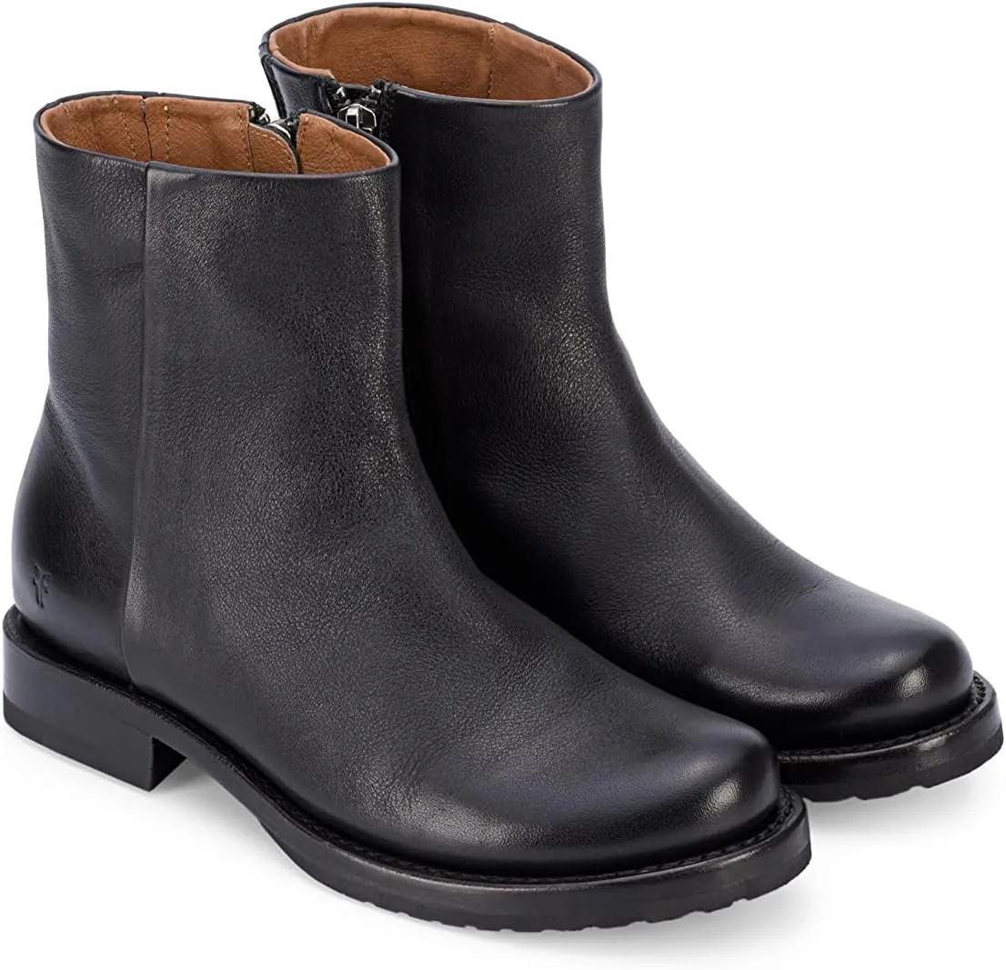 Frye Veronica Inside Zip 6” Booties for Women Made from Premium Leather with Leather Lining and Welt-Constructed Leather & Rubber Traction Outsole