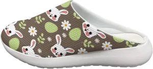 Garden Shoes Womens Slip On Mesh Garden Clogs Rubber Sole Garden Sandals