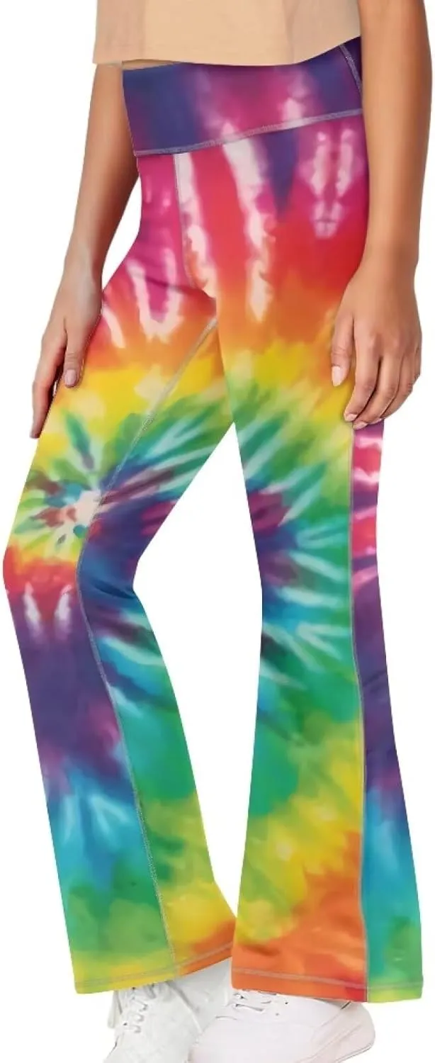 Girl's Flare Leggings High Waisted Bootcut Yoga Pants Kids Classic Stretch Pants Fashion Soft Bell Bottoms