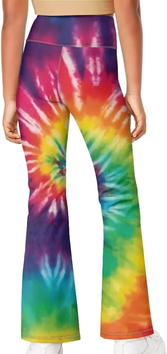Girl's Flare Leggings High Waisted Bootcut Yoga Pants Kids Classic Stretch Pants Fashion Soft Bell Bottoms