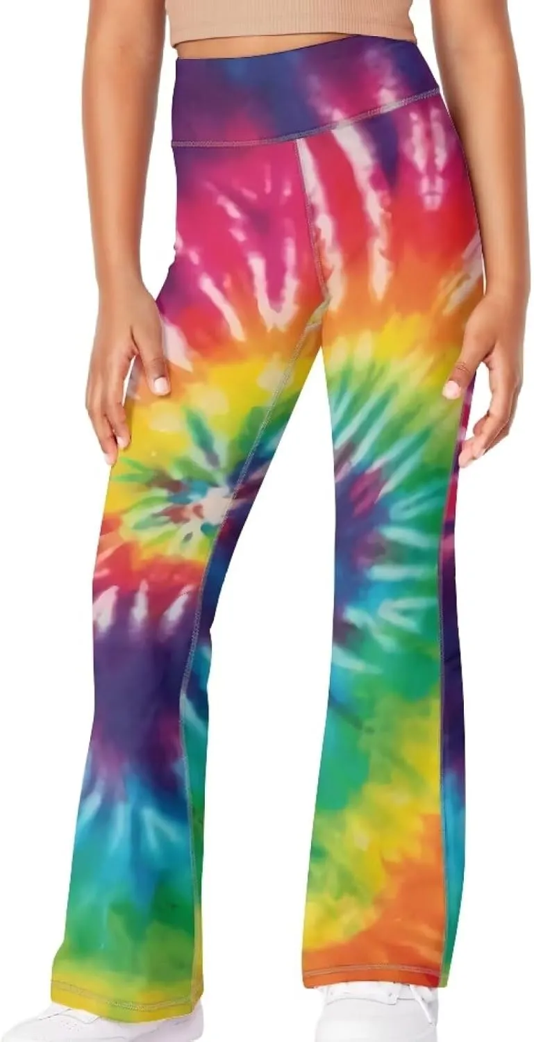 Girl's Flare Leggings High Waisted Bootcut Yoga Pants Kids Classic Stretch Pants Fashion Soft Bell Bottoms