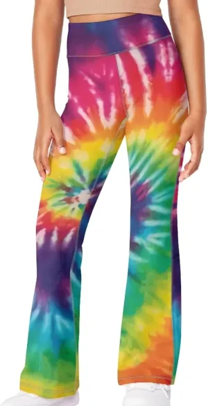 Girl's Flare Leggings High Waisted Bootcut Yoga Pants Kids Classic Stretch Pants Fashion Soft Bell Bottoms
