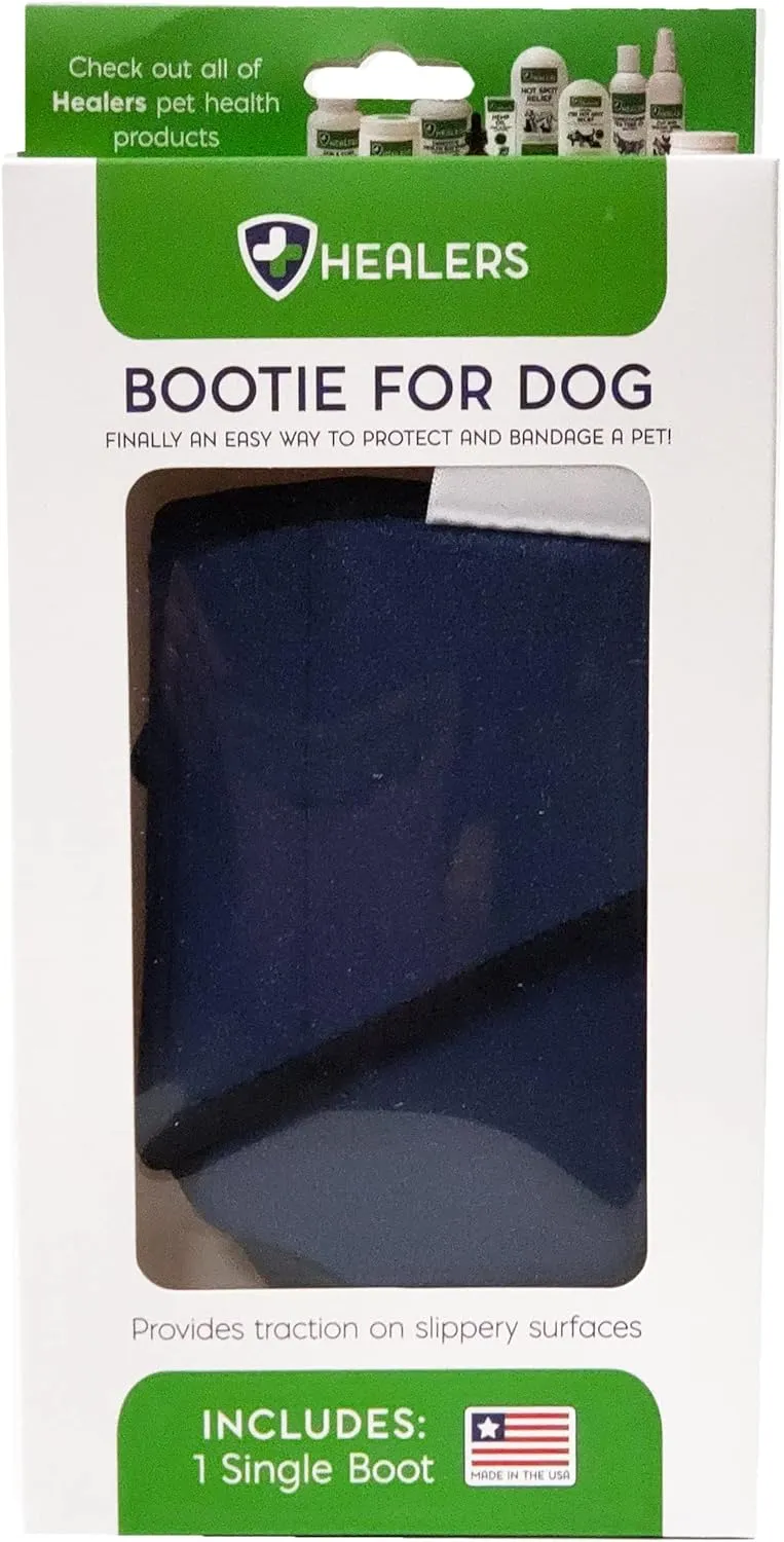 Healers Anti-Slip Dog Boot-Medical Paw Protection for x-small Breeds, Traction Booties for Slippery Floors (Single Boot, 1.5" Paw Width, 10-20 lbs), XS