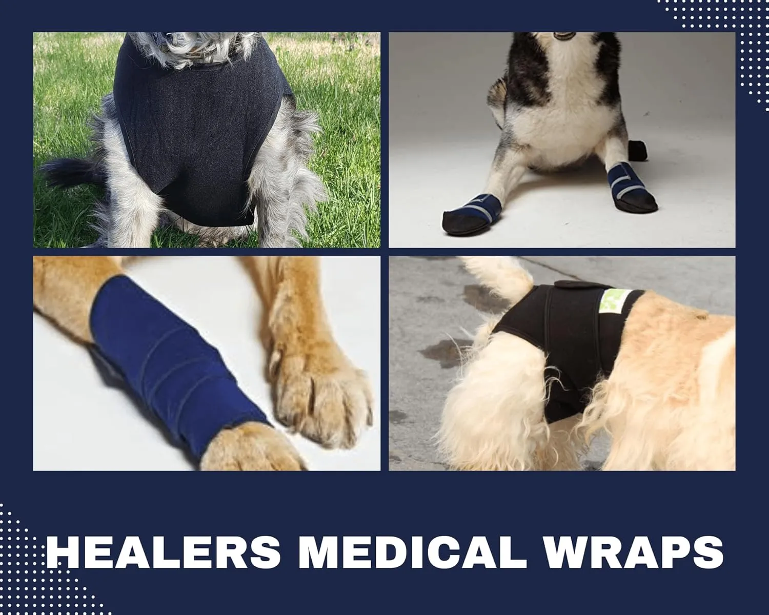 Healers Anti-Slip Dog Boot-Medical Paw Protection for x-small Breeds, Traction Booties for Slippery Floors (Single Boot, 1.5" Paw Width, 10-20 lbs), XS