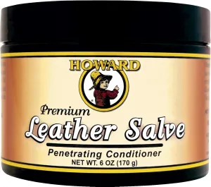 Howard Products Leather Salve - Leather Conditioner for Car Interior, Rejuvenates, Protects, Revives Leather: Couches, Shoes, No Sticky Residue