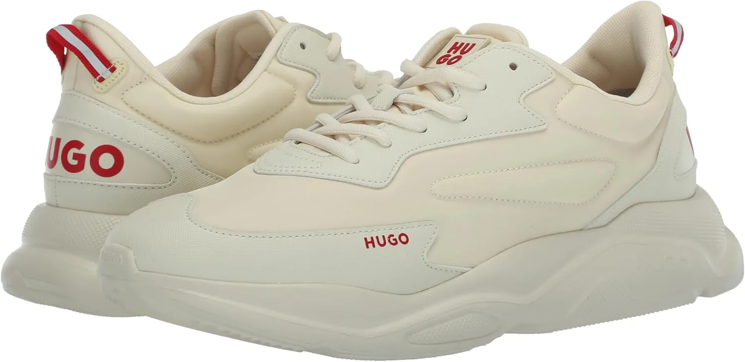 HUGO Men's Running Style Sneakers with Thick Rubber Sole