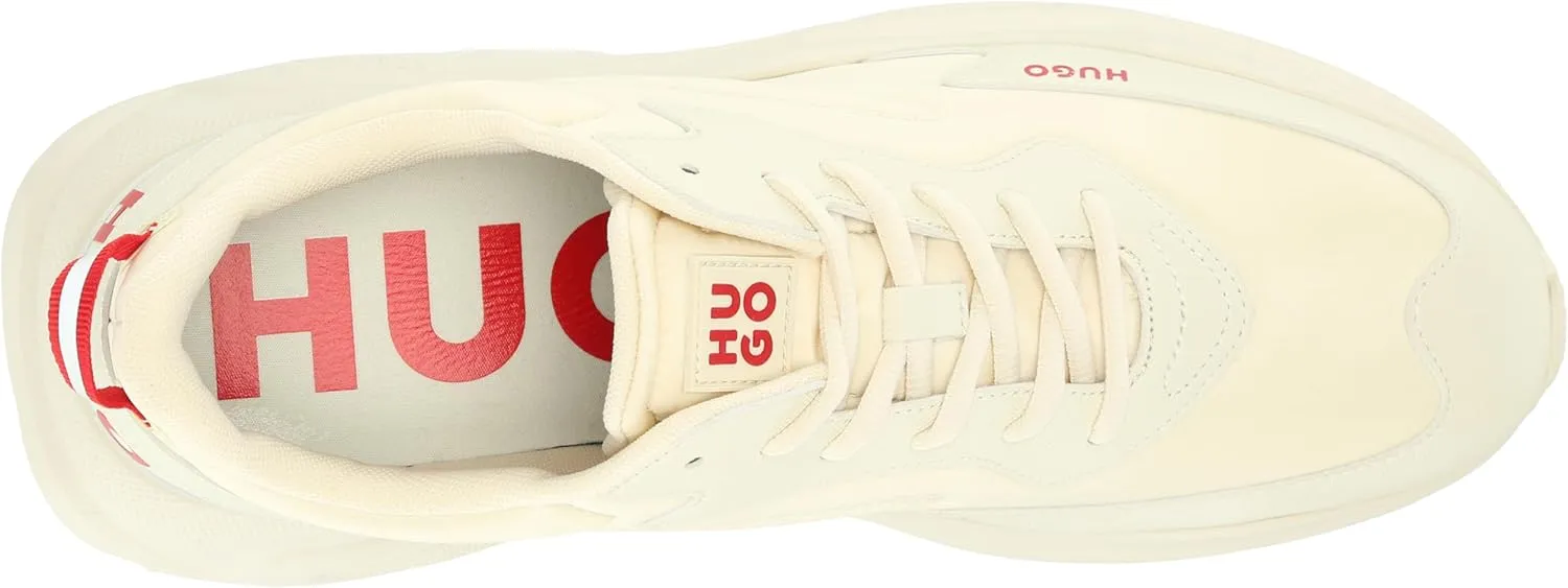 HUGO Men's Running Style Sneakers with Thick Rubber Sole