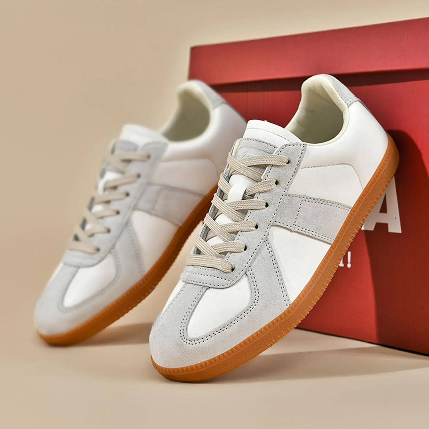 ihinzry Fashion Sneakers for Men 2024 Gum Sole Sneakers Men Tennis Shoes