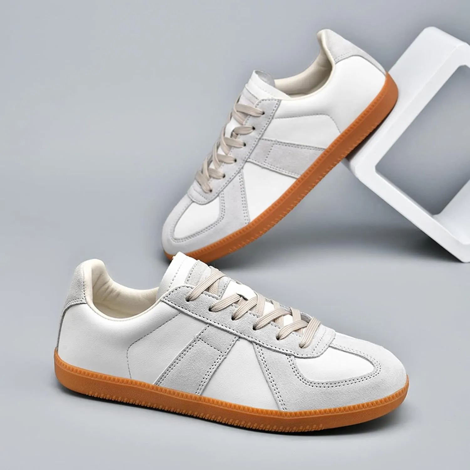 ihinzry Fashion Sneakers for Men 2024 Gum Sole Sneakers Men Tennis Shoes